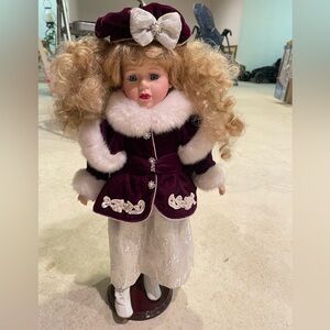 Victorian Primrose Collection Genuine Porcelain Doll with Blonde Curls